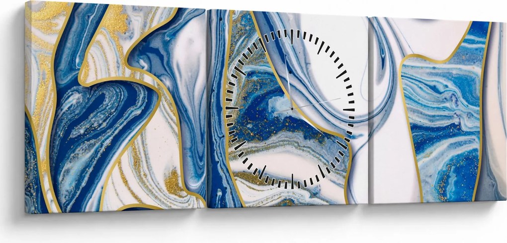 Kép - Márványhullámok (órával) (90x30 cm)