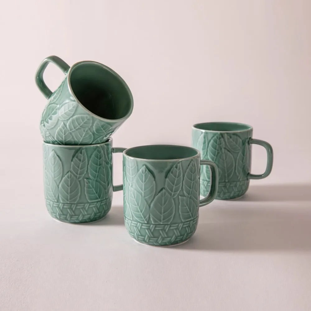 Türkiz porcelán bögre szett 4 db-os 400 ml Heath Jade – Ladelle