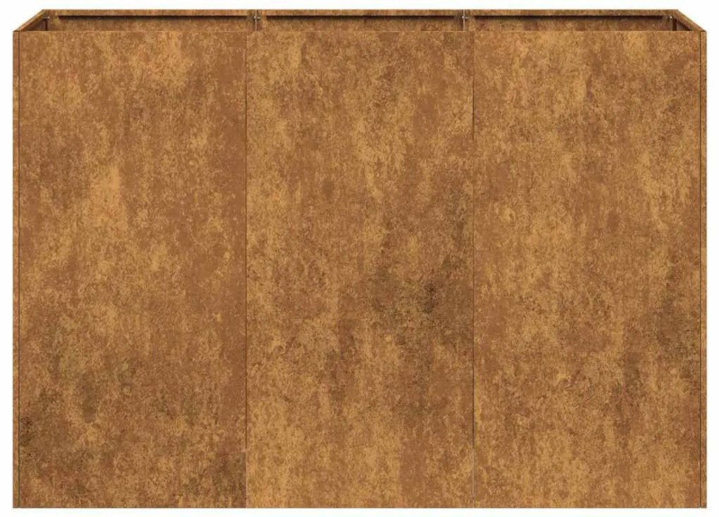 ültető rozsdás 120x40x80 cm időjárásálló acélból