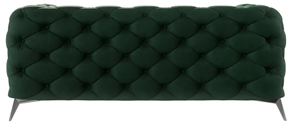 Sötétzöld bársony kanapé 185 cm Chelsea – Ropez