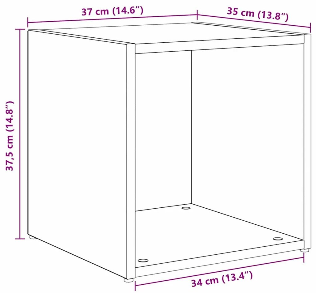 TV Szekrény Szett 8 pcs Artisan tölgy 37 x 35 x 72 cm Faanyag