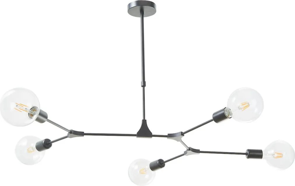 DAR LIGHTING EUP0539 EUPHEMIA Többágú Függesztett Lámpa Fekete E27 IP20