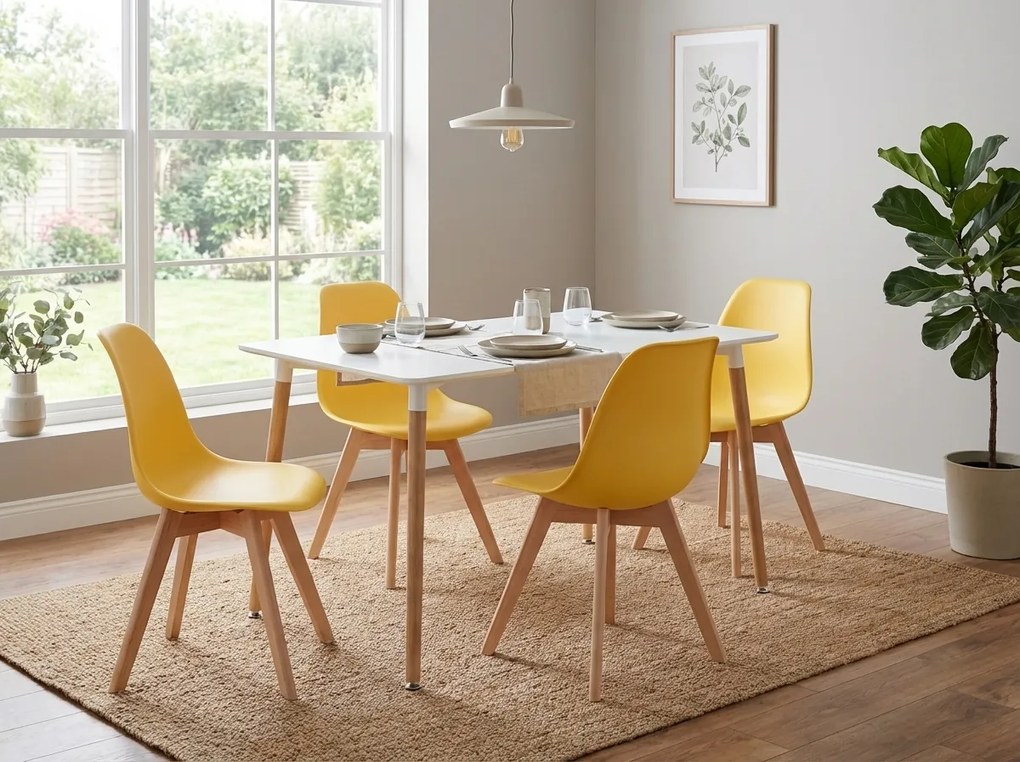 Mustárszínű KITO szék bükkfa lábakkal