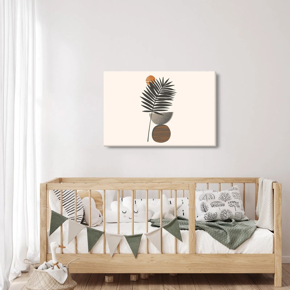 Kép - Absztrakció pálmalevéllel (90x60 cm)