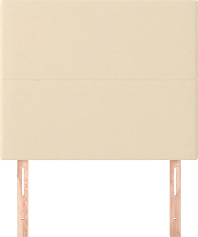 krémszínű szövet fejtámla 90x5x118/128 cm