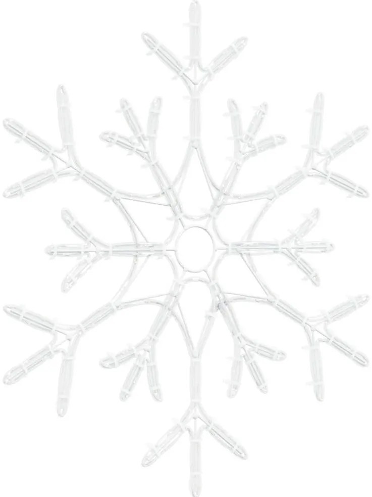 Karácsonyi Hópehely Meleg fehér 56 x 49 x 0.7 cm PVC