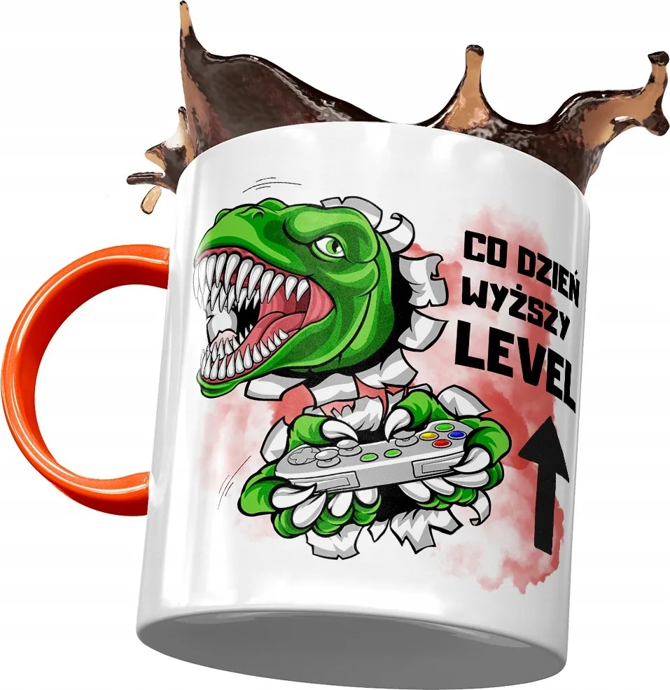 Narancssárga Bögre Vicces Minden Nap Felső szint Nyomtatott Fotóval