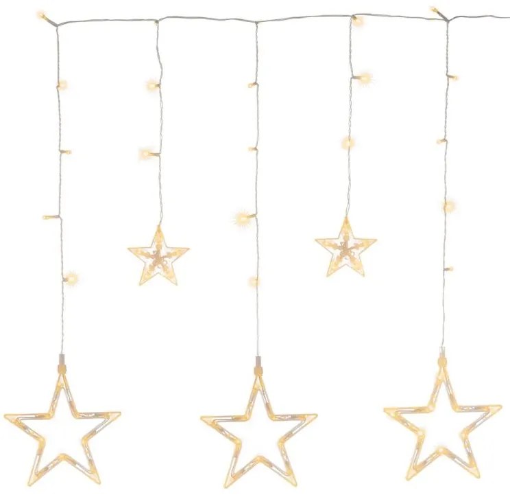 NEXOS Csillagos lánc 0,6 m 61 LED meleg fehér