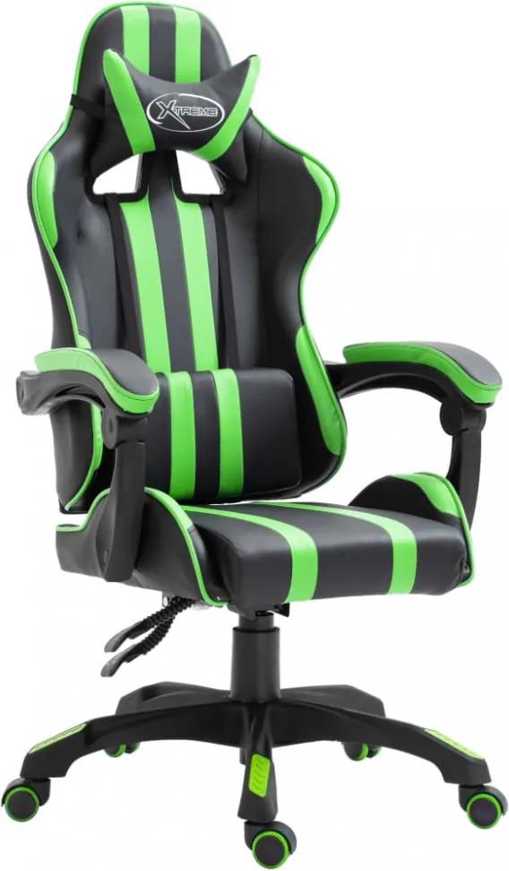 Zöld pu gamer szék