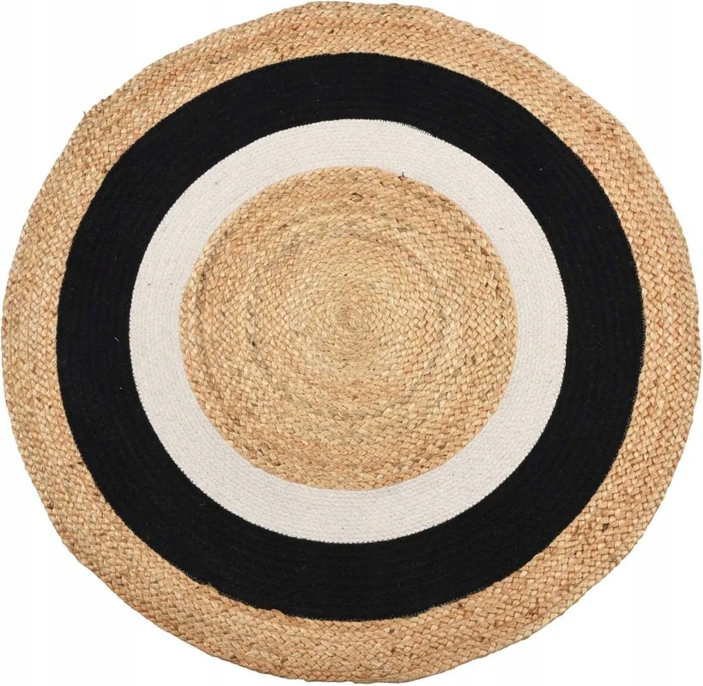 Nagy Szőnyeg kerek hálószoba nappali szőnyeg juta pamut 120 cm fonott