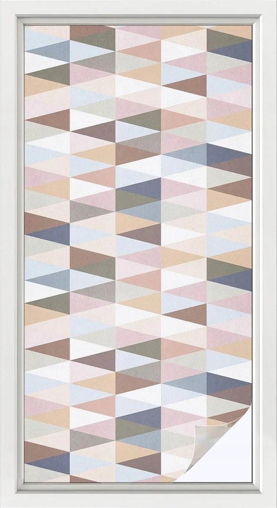 Ablakfólia öntapadós Adatvédelem Pasztell szimmetria 50x100