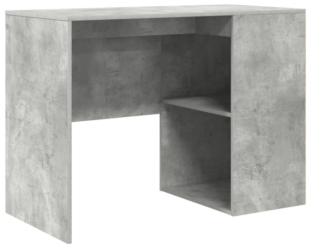 Sarokíróasztal Beton Szürke 102x88x75 cm Mérnöki fa
