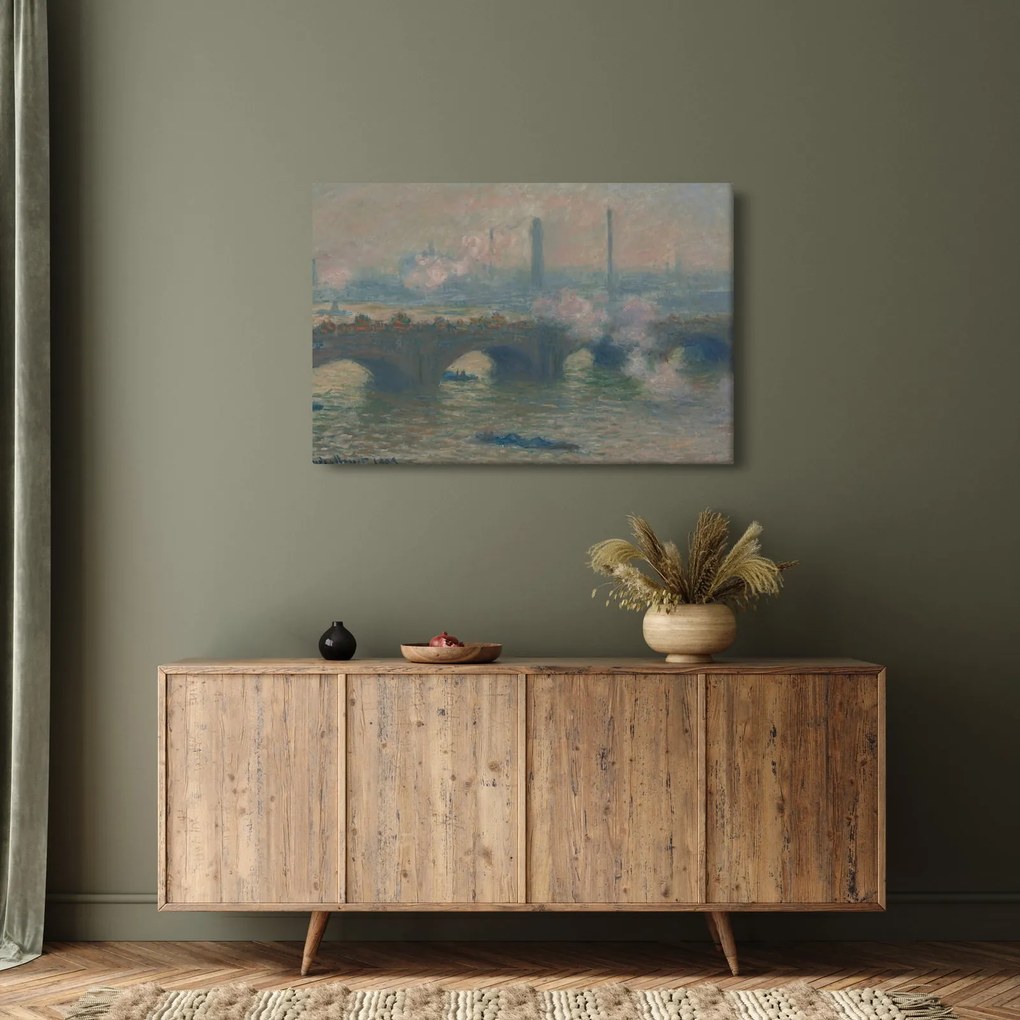 Kép - Claude Monet, Waterloo Bridge, Gray Day, reprodukciók (90x60 cm)