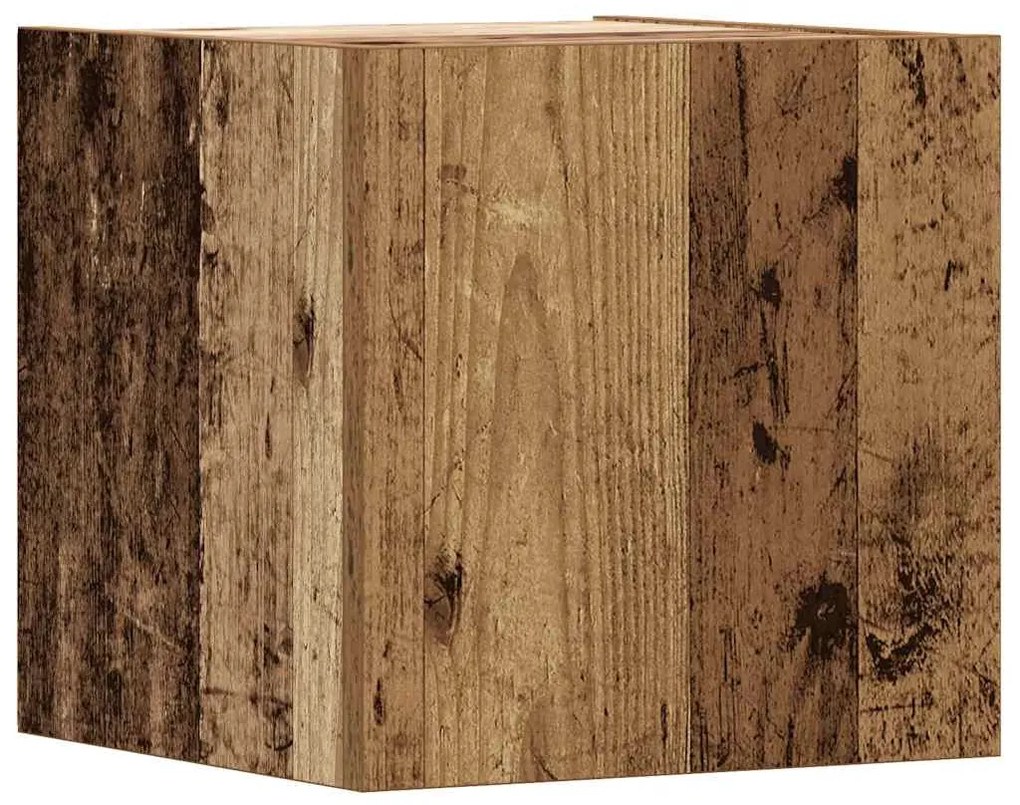 5 részes antik fa színű szerelt fa fali TV-szekrényszett