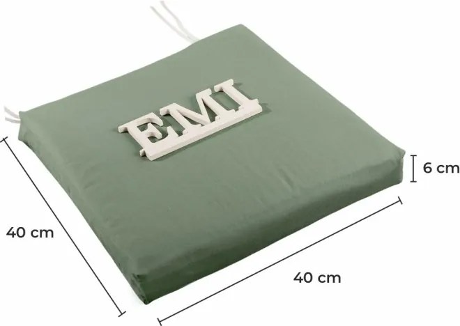 EMI zöld székpárna 40x40 cm