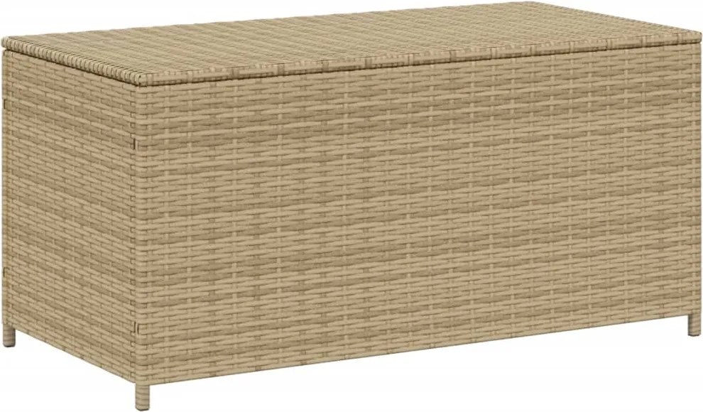 vidaXL vegyes bézs polyrattan kerti tárolóláda 190 L