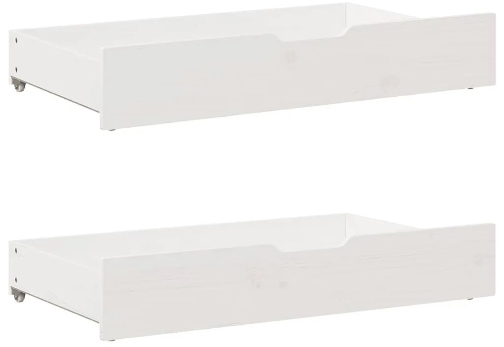 fehér tömör fenyőfa könyvespolcos ágy matrac nélkül 100x200 cm