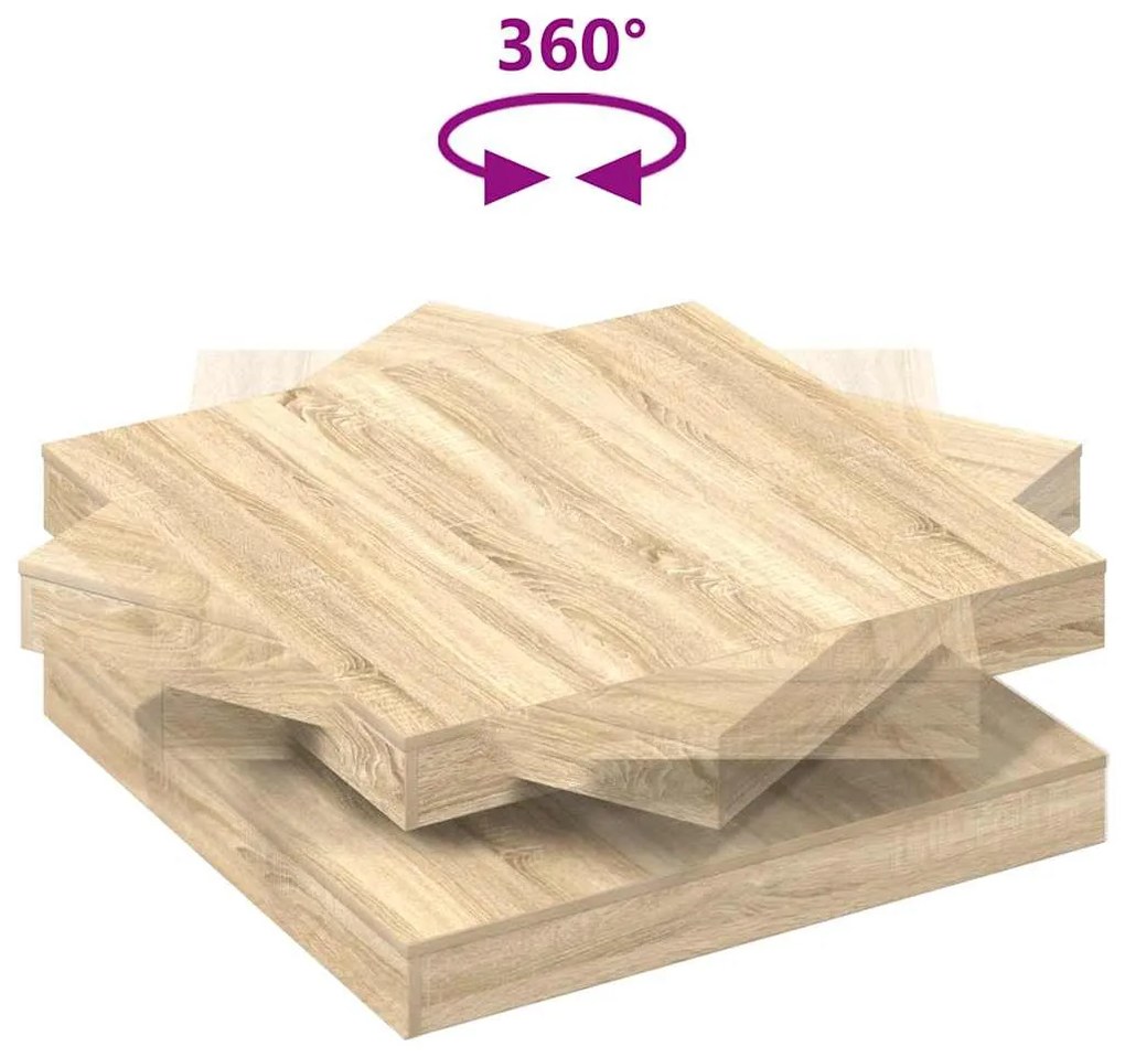 sonoma tölgy dohányzóasztal 360 fokban forgatható 90x90x34,5 cm