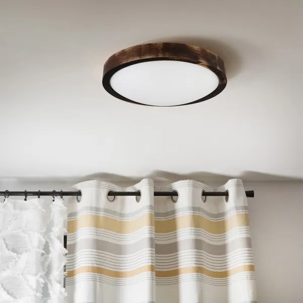 Brilagi - LED mennyezeti lámpa CARVALHO SLIM SMOKEY LED/20W/230V tölgy átm. 27,5 cm