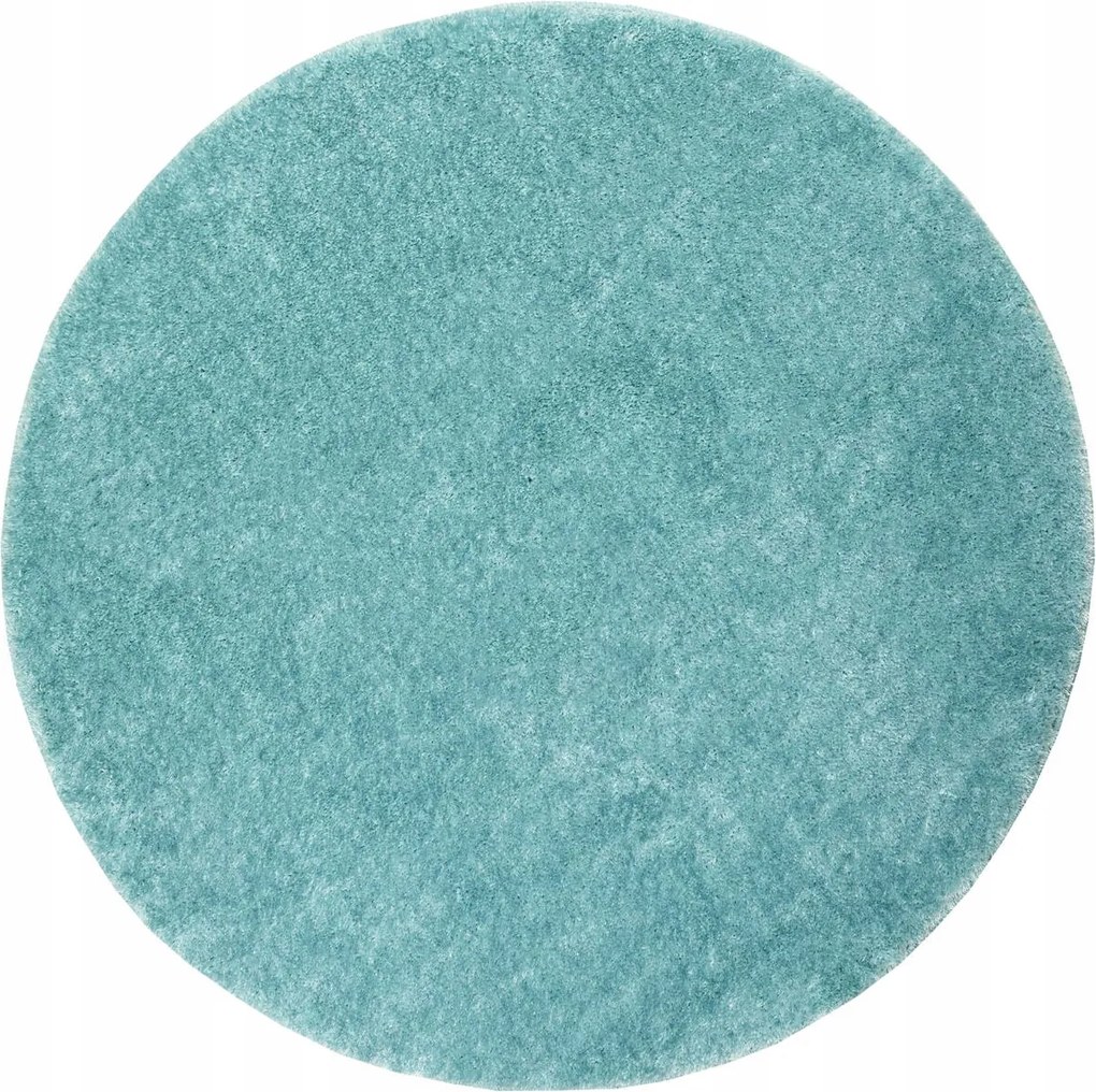 Kerek Csúszásgátló Szőnyeg Shaggy Türkiz Kék Malmo átm. 67 cm