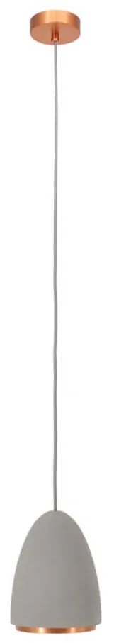 Klausen 111041 - Csillár zsinóron CONCRETE 1xGU10/5W/230V szürke/réz