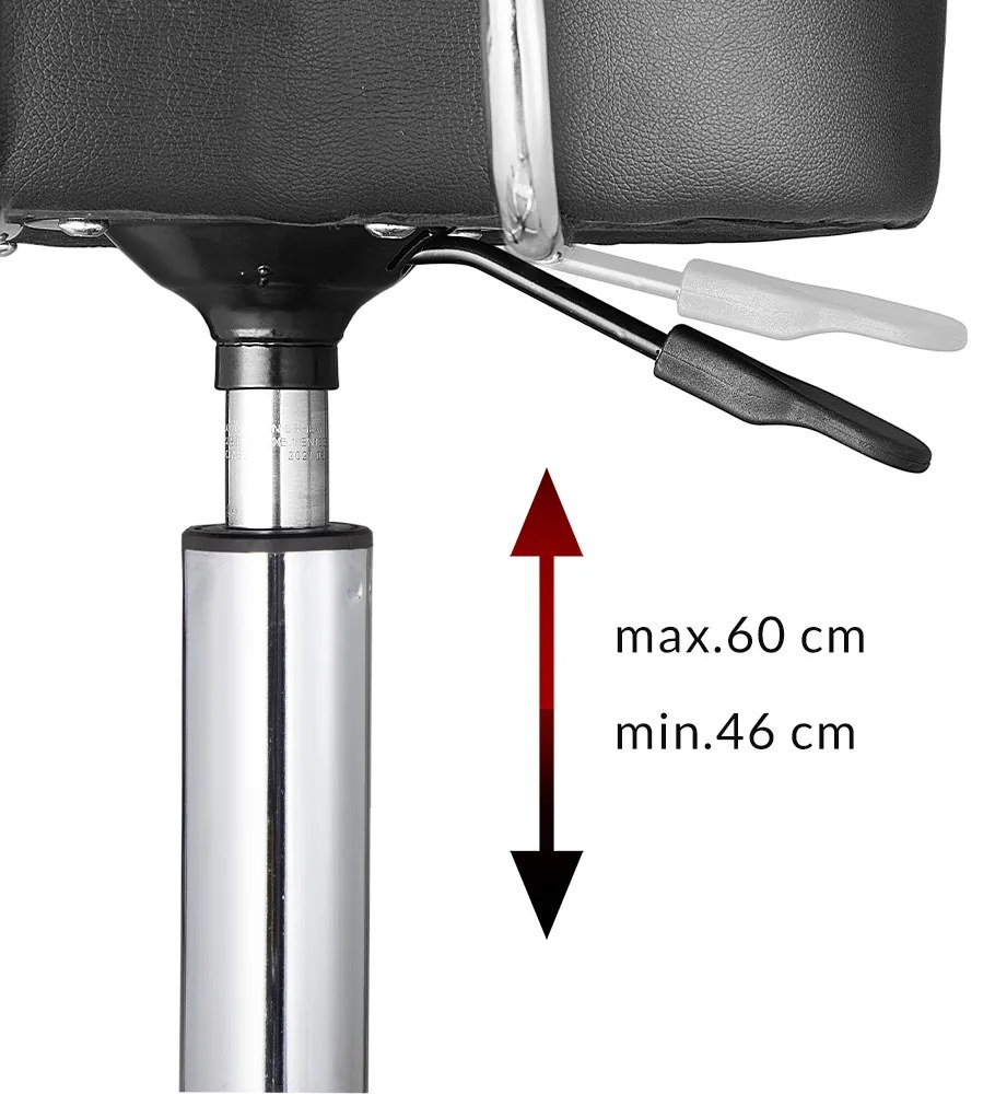 Casaria® Görgős szék háttámlával - fekete