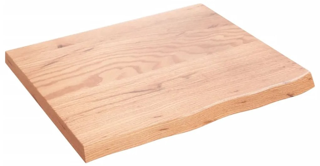 világosbarna kezelt tömör tölgyfa fali polc 60x50x(2-4) cm
