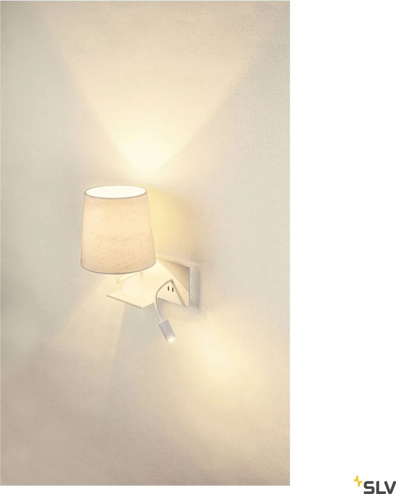 SLV SOMNILA 1003459 Fali lámpa 1x40W/LED 3000K 120LM