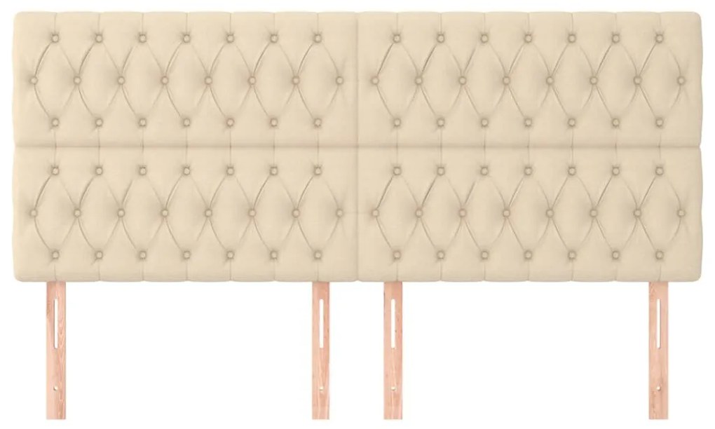 krémszínű szövet fejtámla 180x7x118/128 cm