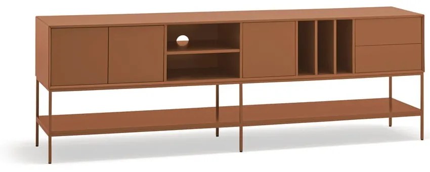 Téglavörös TV-állvány 220x74x45 cm Platt – Teulat