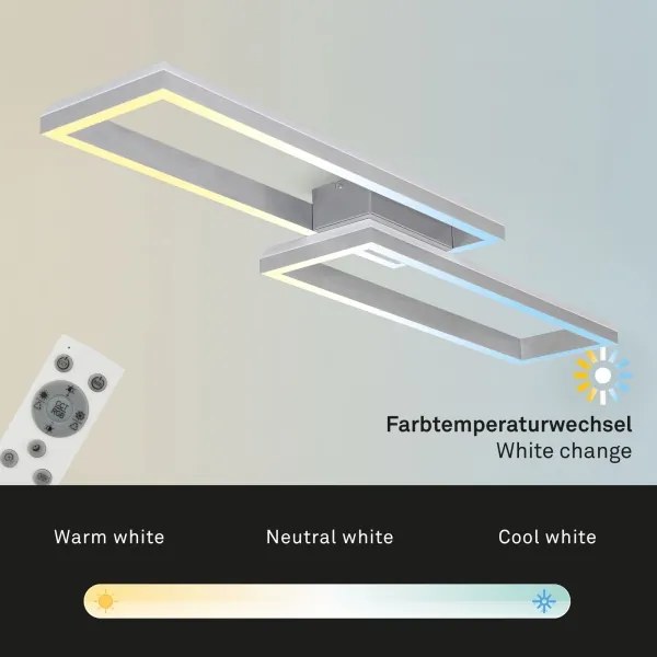 Brilo - LED RGBW Dimmelhető felületre szerelhető csillár FRAME 2xLED/21W/230V 2700-6500K + távirányító