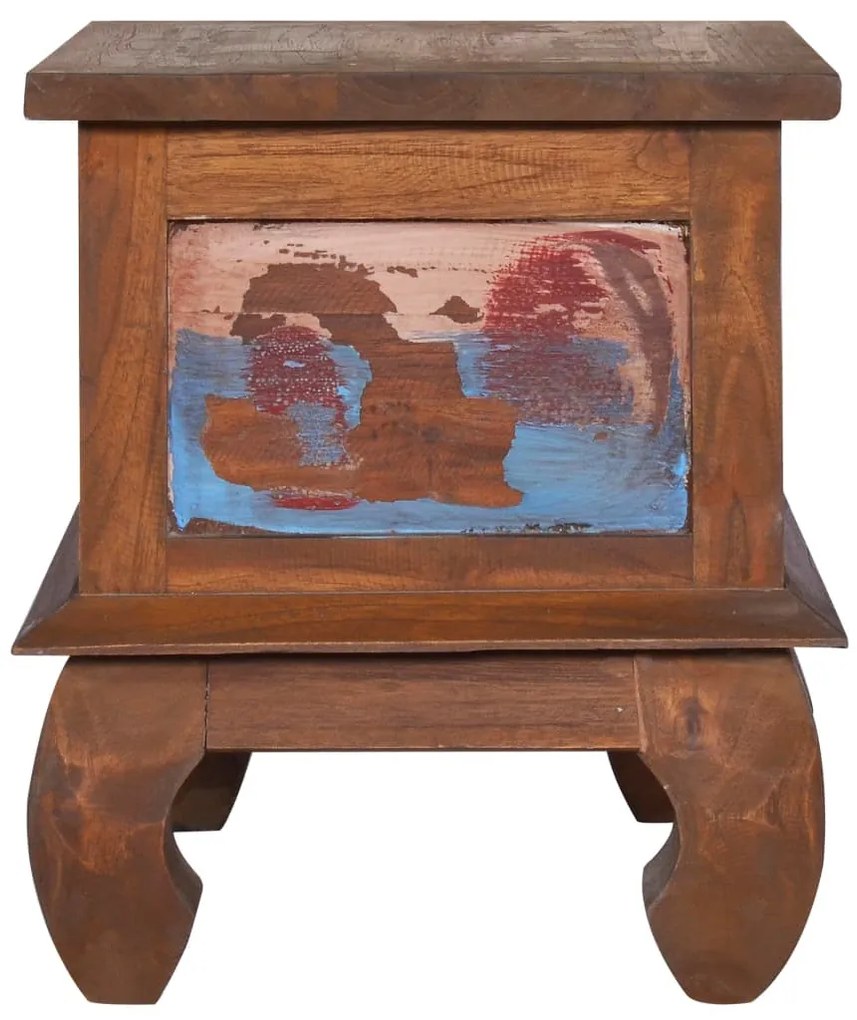 Újrahasznosított tíkfa éjjeliszekrény 45 x 35 x 40 cm