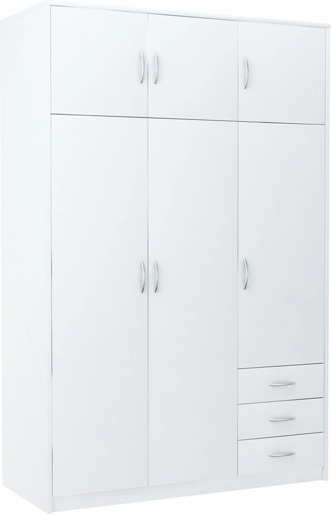 Szekrény szekrény 6D3S Fehér 127cm komód polc Rob