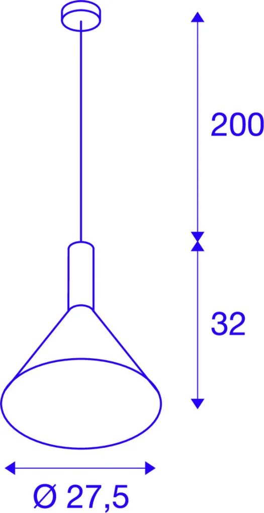 SLV 1002949 PHELIA Egyágú Függesztett Lámpa Fém E27 IP20