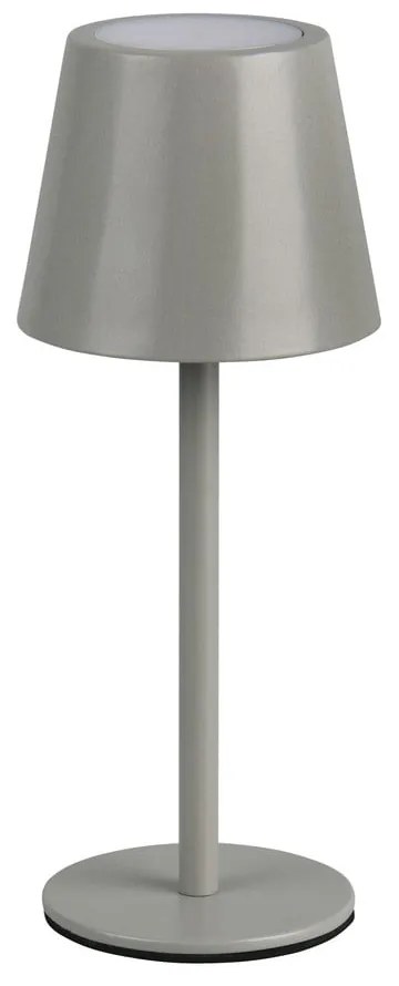 Szürke LED asztali lámpa fém búrával (magasság 21 cm) Diaz – Trio
