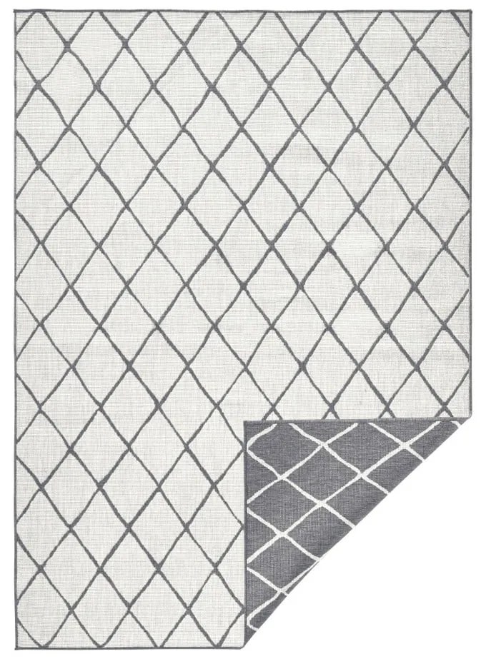 Malaga szürke-krémszínű kültéri szőnyeg, 160 x 230 cm - NORTHRUGS