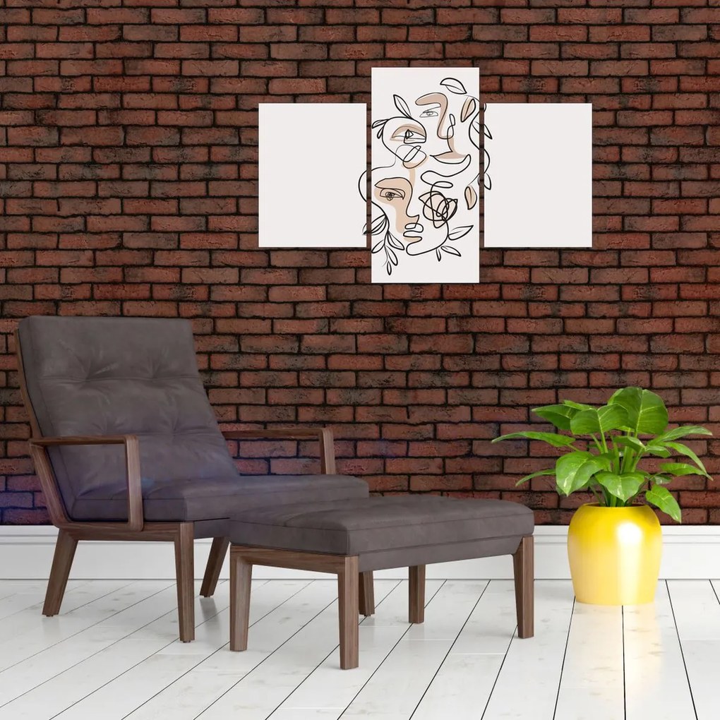 Kép - Line art arckezelés (90x60 cm)