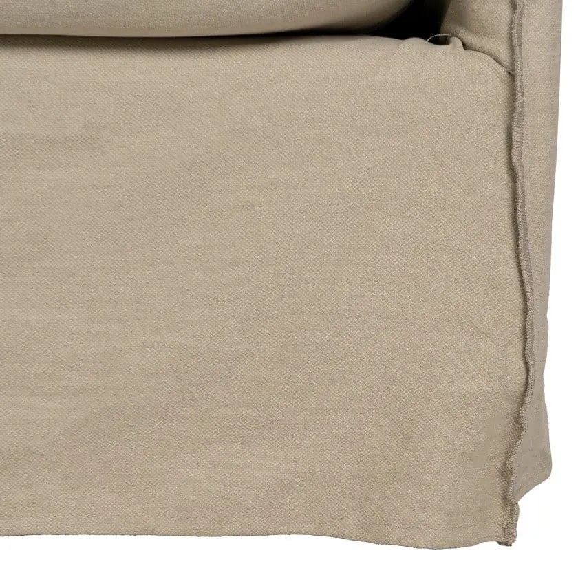 Bézs len kanapé 216 cm – Ixia