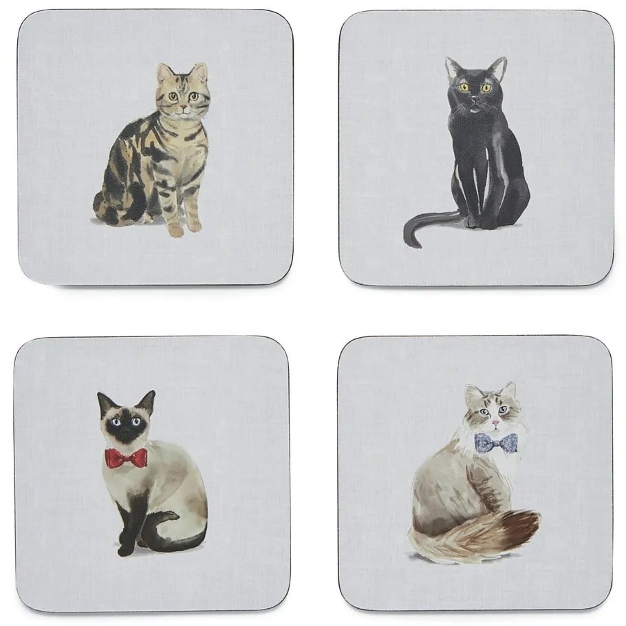 Tányéralátét és poháralátét szett 8 db-os Curious Cats – Cooksmart ®