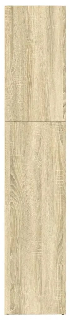 sonoma tölgy színű szerelt fa könyvespolc 80 x 30 x 152 cm