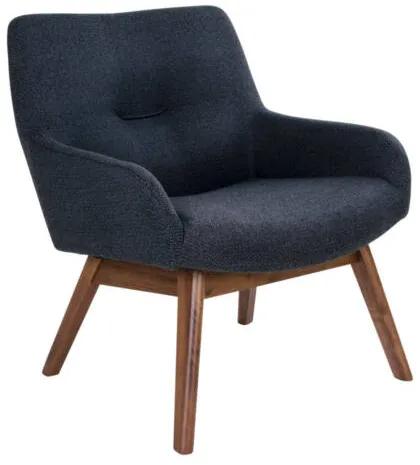 House Nordic - London sötétszürke fotel, diófa lábbal