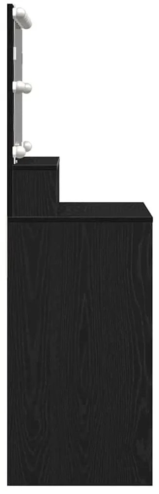 Öltözködőasztal fiókkal Musta tammi 80 x 41 x 134,5 cm Faanyag