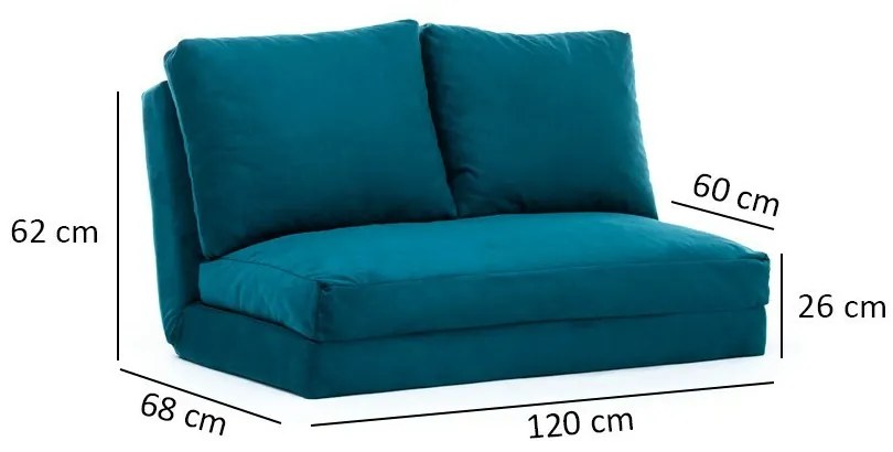 Kanapéágy Taida Petrol Green