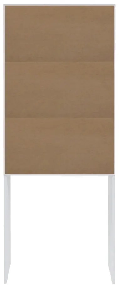 Fehér-natúr színű szekrény mosógép/WC fölé, tölgyfa dekorral 64x177 cm Wave – TemaHome