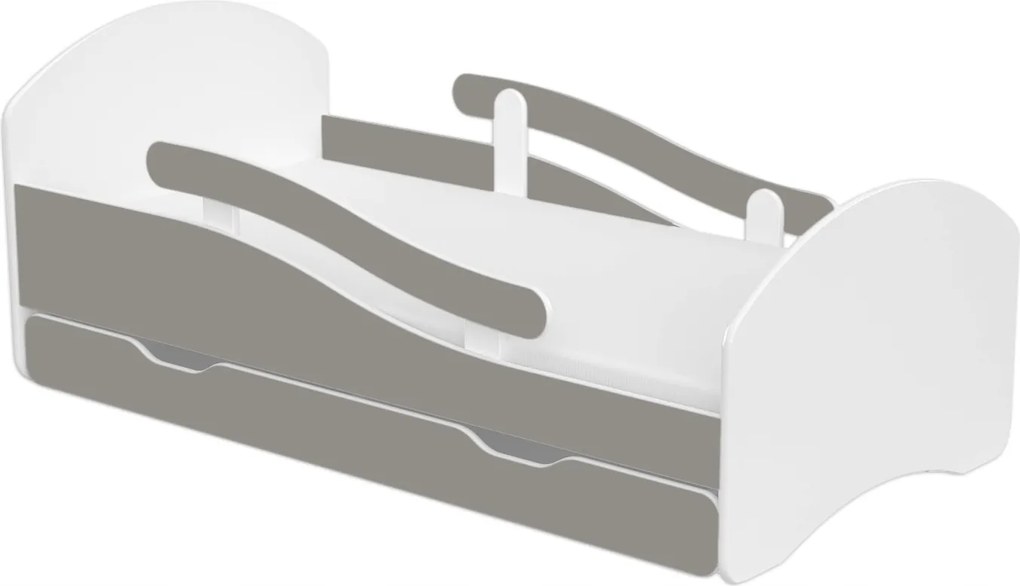 Gyerekágy Leo 180x80 fehér-szürke