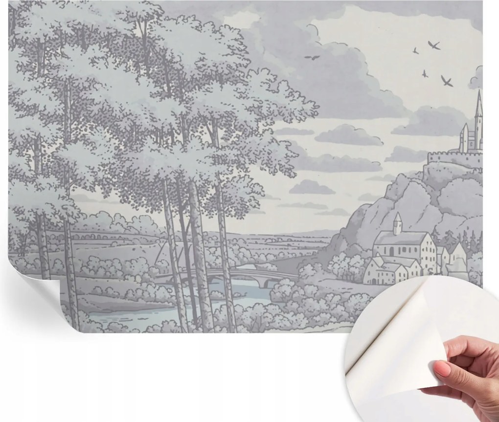 Divatos öntapadós fali tapéta Furnér Mesebeli táj 312x219 cm