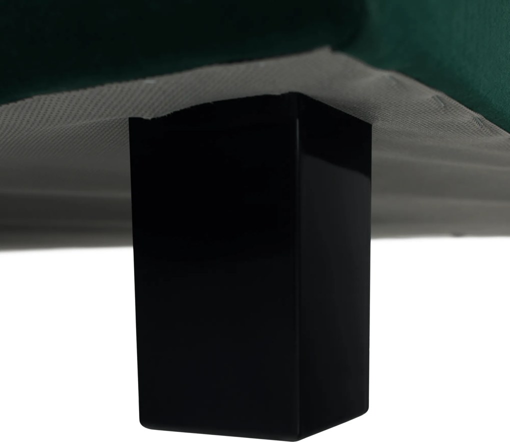 Teljesen kárpitozott heverő, smaragd szövet, LUANA