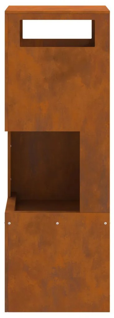 Tűzrakó Barna 35 x 35 x 100 cm időjárásálló acél