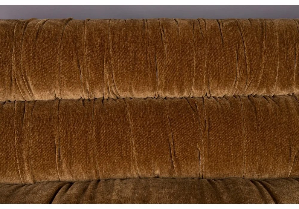 Barna bársony kanapé 214 cm Douglas – Dutchbone