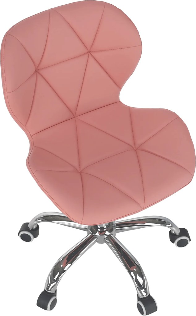Irodai fotel, rózsaszín/króm, ARGUS NEW